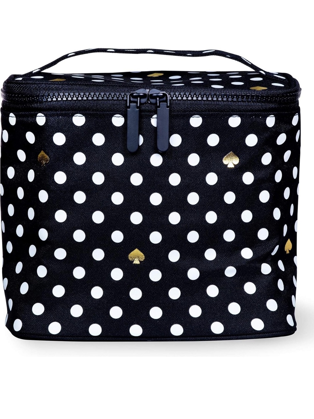 Kate Spade Polka Dot Lunch Box Soft Cooler with Gold Spade Accents